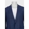 Men's straight blazer with a checkered print