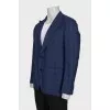 Men's straight blazer with a checkered print