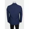 Men's straight blazer with a checkered print