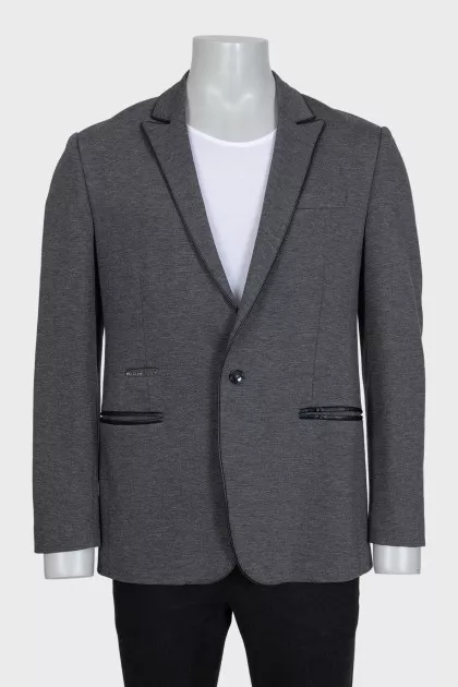 Men's straight button-down jacket