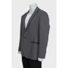 Men's straight button-down jacket