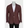 Men's burgundy jacket with embroidery