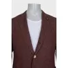 Men's burgundy jacket with embroidery
