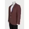 Men's burgundy jacket with embroidery