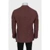 Men's burgundy jacket with embroidery