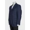 Men's blue single-breasted jacket