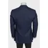 Men's blue single-breasted jacket