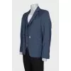 Men's blue jacket with a vest insert
