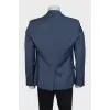 Men's blue jacket with a vest insert