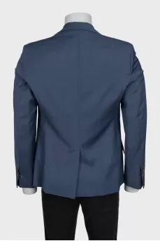 Men's blue jacket with a vest insert
