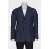 Men's gray straight-cut jacket