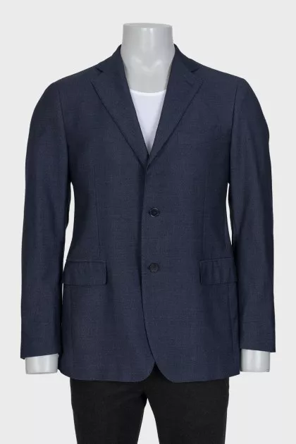 Men's gray straight-cut jacket