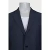 Men's gray straight-cut jacket