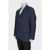 Men's gray straight-cut jacket