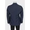 Men's gray straight-cut jacket