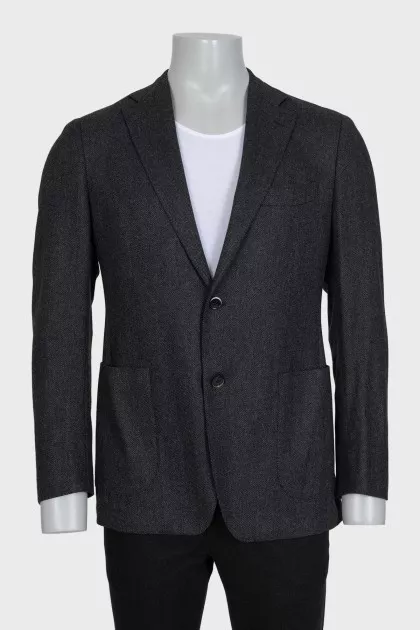 Men's straight jacket with a small print