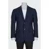 Men's blue jacket with silver hardware