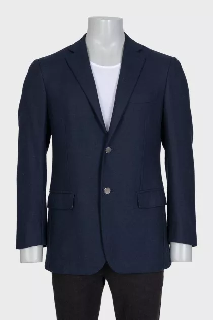 Men's blue jacket with silver hardware