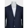 Men's blue jacket with silver hardware