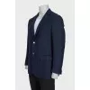Men's blue jacket with silver hardware