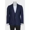 Men's blue button-down jacket
