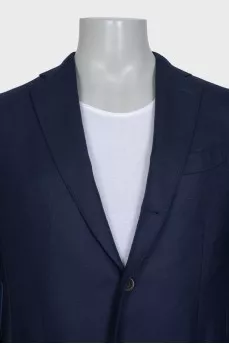 Men's blue button-down jacket