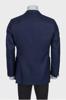 Men's blue button-down jacket
