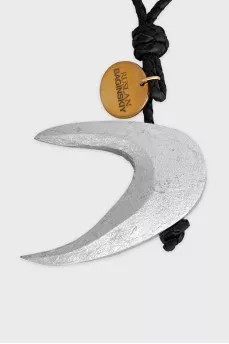 Silver Crescent Bag Keychain