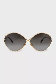 Oval sunglasses with narrow frames