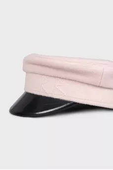Pink cap with branded embroidery