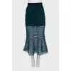 Openwork flared skirt