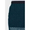 Openwork flared skirt