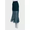 Openwork flared skirt