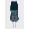 Openwork flared skirt