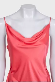 Pink silk dress