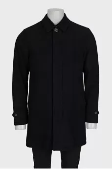 Men's insulated straight-cut coat