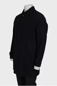 Men's insulated straight-cut coat