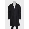 Men's cashmere coat with a small print