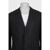Men's cashmere coat with a small print