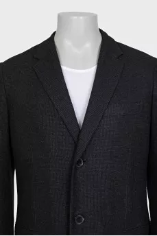 Men's cashmere coat with a small print