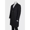Men's cashmere coat with a small print