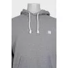 Men's gray hooded sweatshirt