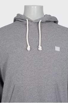 Men's gray hooded sweatshirt
