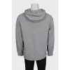 Men's gray hooded sweatshirt