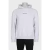 Men's gray hoodie with print