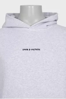 Men's gray hoodie with print