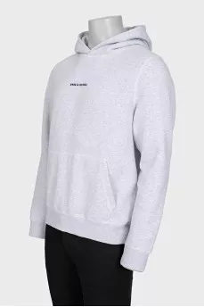 Men's gray hoodie with print