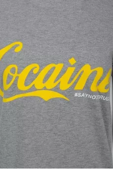T -shirt with yellow inscription