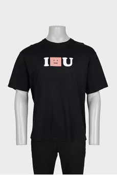 Men's straight t-shirt with front print