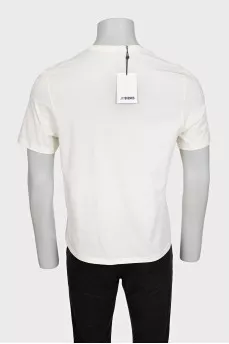 Men's yellow t-shirt with branded design